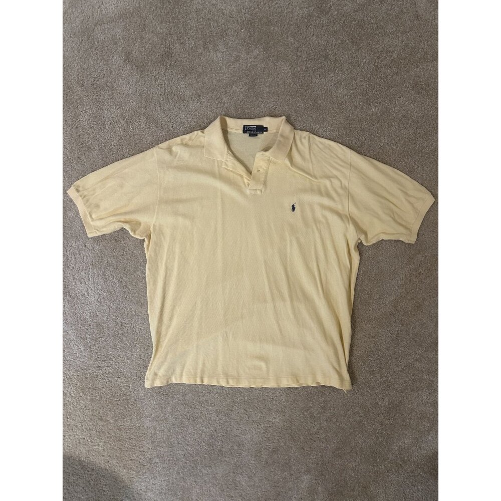Polo Ralph Lauren Golf Shirt Classic Fit Yellow Short Sleeve Mens 2XLT 2XL Tall